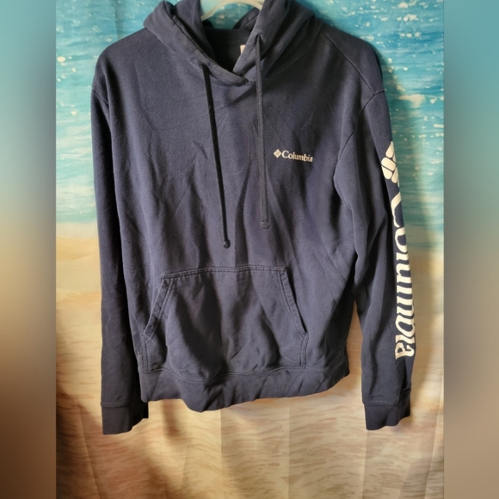 Columbia Mens Hoodie Sweatshirt Size Medium‎ Graphic On Sleeve